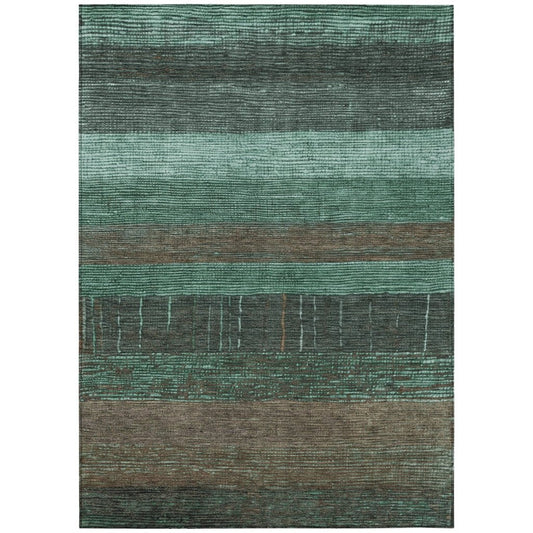 LOOMLAN Rugs Tembira Teal Washable Indoor-Outdoor Rug