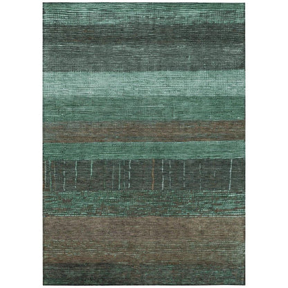 LOOMLAN Rugs Tembira Teal Washable Indoor-Outdoor Rug