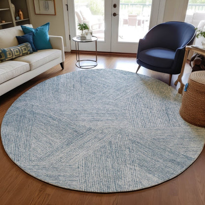 LOOMLAN Rugs Terra Blue Washable Indoor-Outdoor Rug
