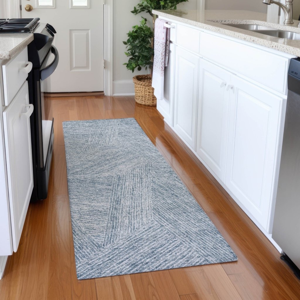 LOOMLAN Rugs Terra Blue Washable Indoor-Outdoor Rug