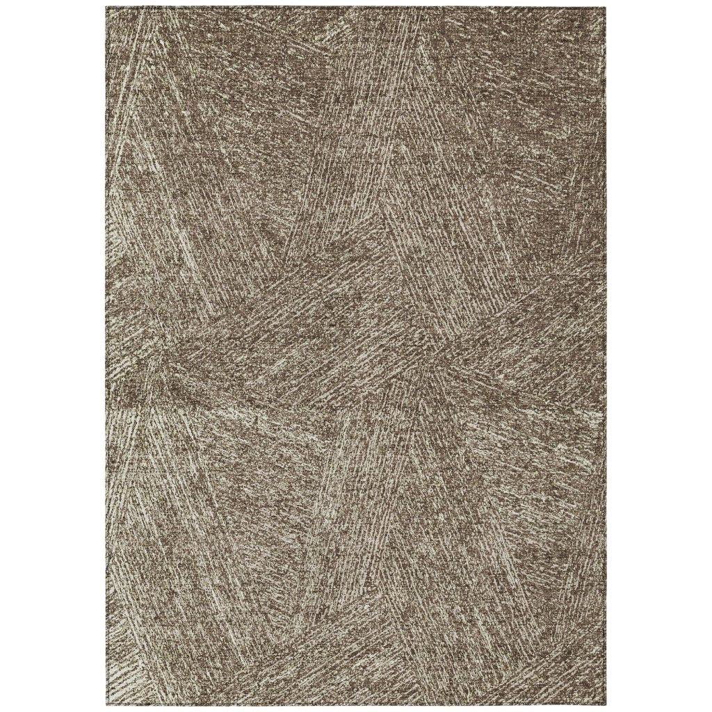 LOOMLAN Rugs Terra Chocolate Washable Indoor-Outdoor Rug