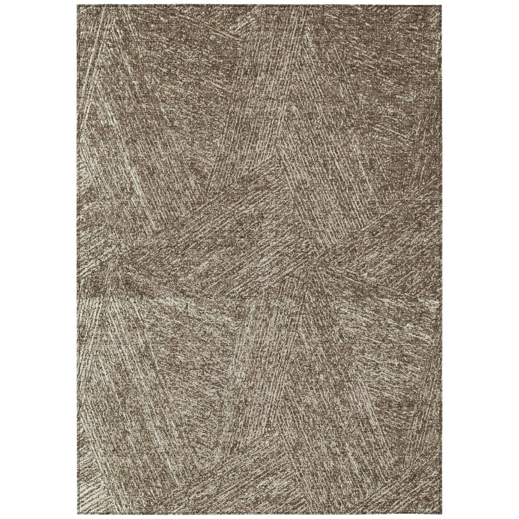 LOOMLAN Rugs Terra Chocolate Washable Indoor-Outdoor Rug