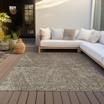LOOMLAN Rugs Terra Chocolate Washable Indoor-Outdoor Rug