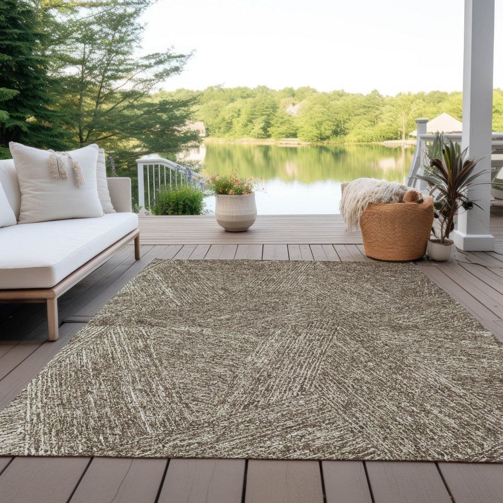 LOOMLAN Rugs Terra Chocolate Washable Indoor-Outdoor Rug