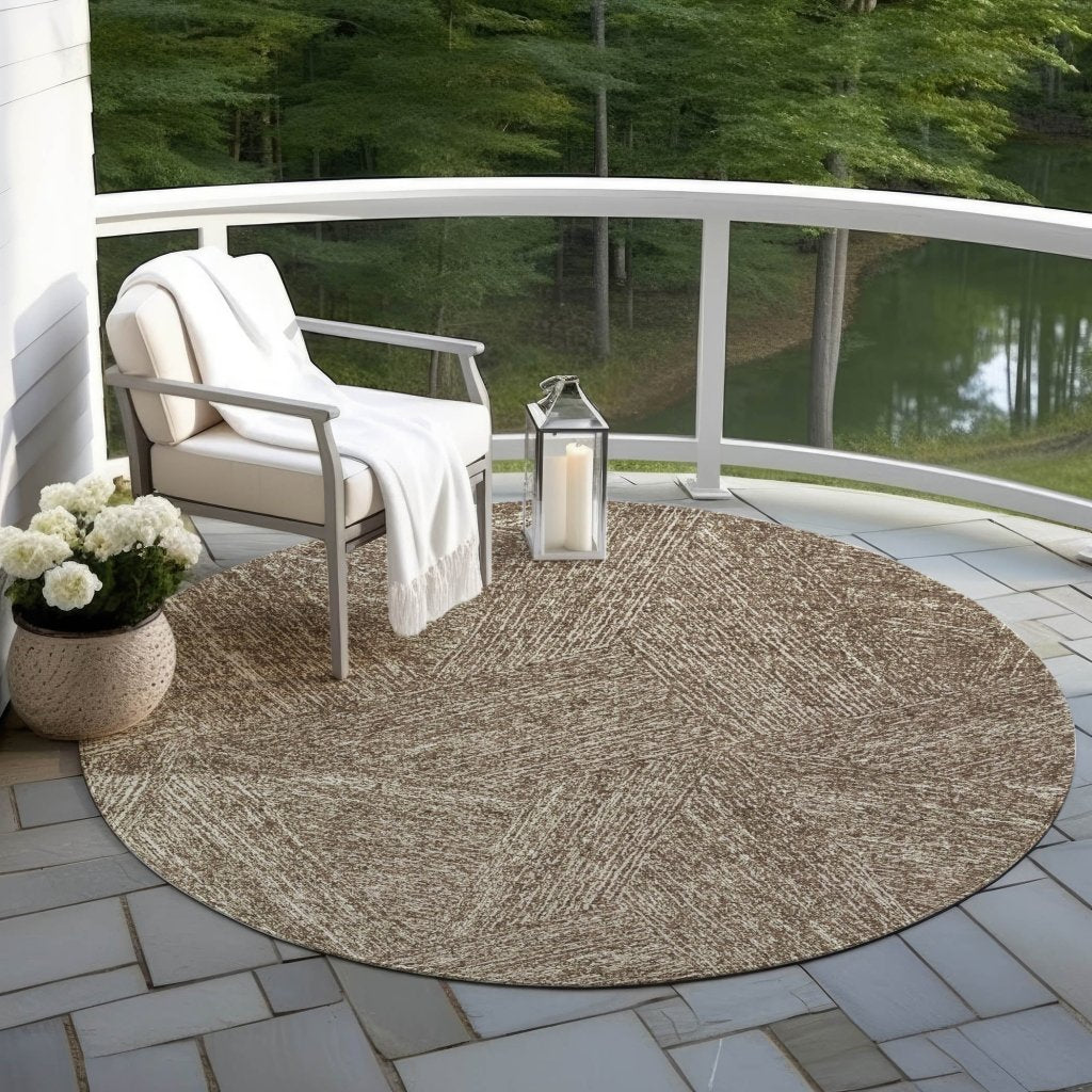 LOOMLAN Rugs Terra Chocolate Washable Indoor-Outdoor Rug