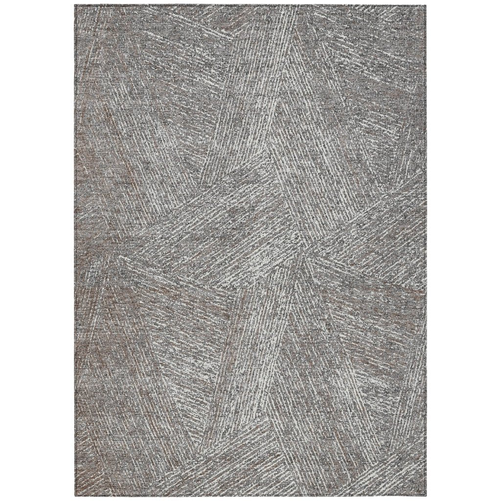 LOOMLAN Rugs Terra Gray Washable Indoor-Outdoor Rug