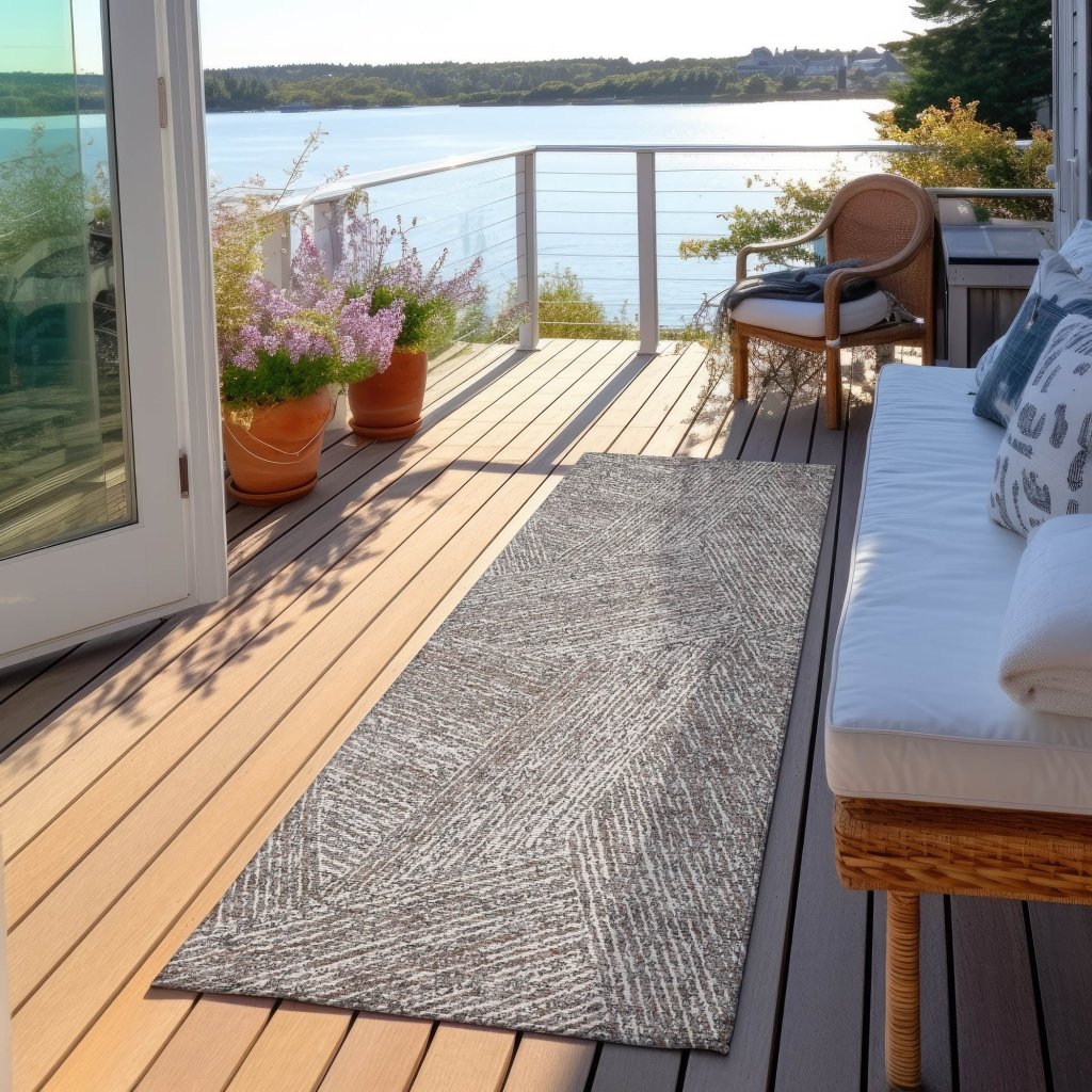 LOOMLAN Rugs Terra Gray Washable Indoor-Outdoor Rug