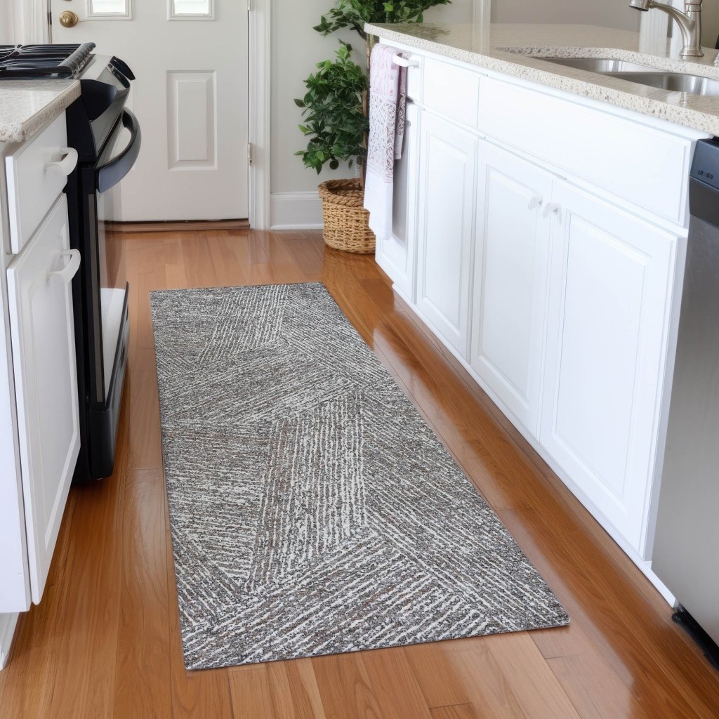LOOMLAN Rugs Terra Gray Washable Indoor-Outdoor Rug