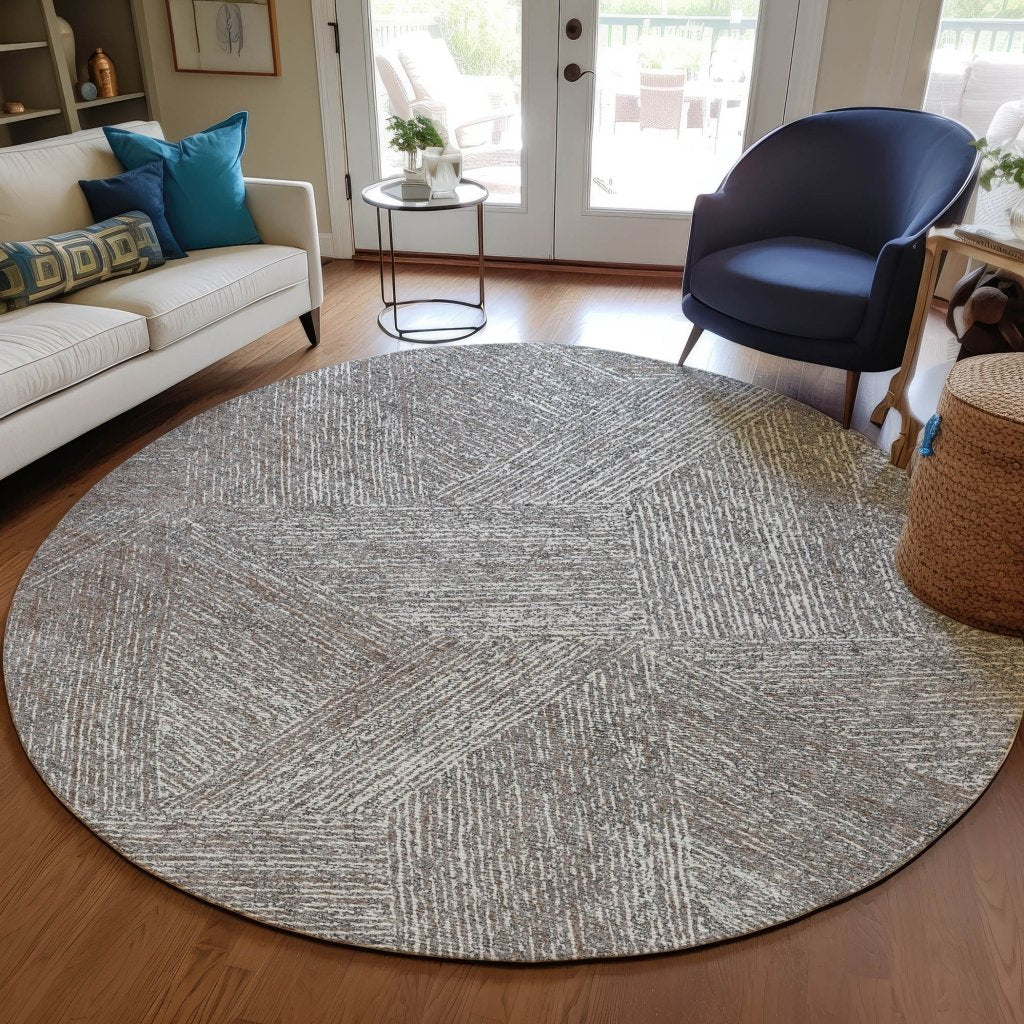LOOMLAN Rugs Terra Gray Washable Indoor-Outdoor Rug