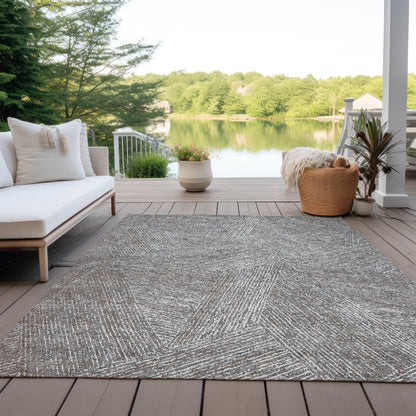 LOOMLAN Rugs Terra Gray Washable Indoor-Outdoor Rug