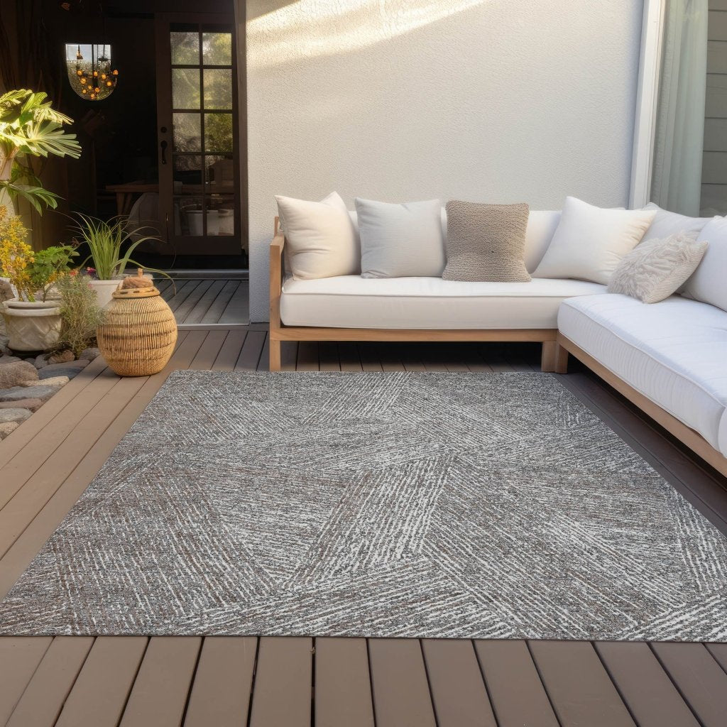 LOOMLAN Rugs Terra Gray Washable Indoor-Outdoor Rug