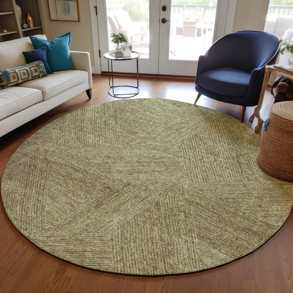 LOOMLAN Rugs Terra Green Washable Indoor-Outdoor Rug