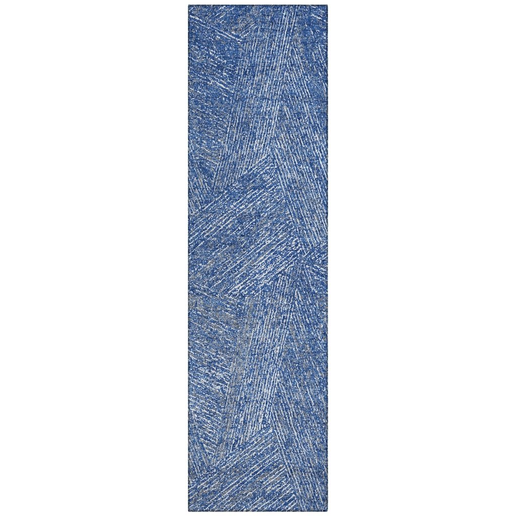 LOOMLAN Rugs Terra Navy Washable Indoor-Outdoor Rug