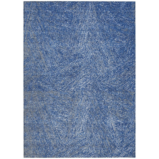 LOOMLAN Rugs Terra Navy Washable Indoor-Outdoor Rug
