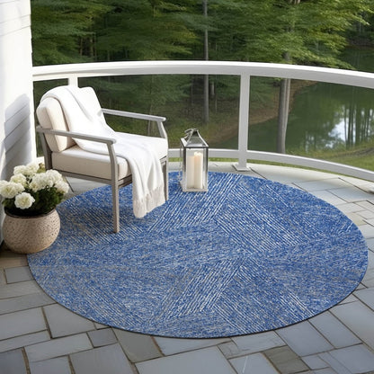 LOOMLAN Rugs Terra Navy Washable Indoor-Outdoor Rug