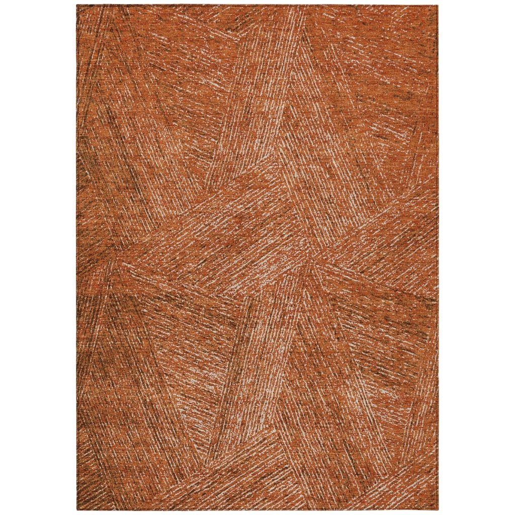 LOOMLAN Rugs Terra Orange Washable Indoor-Outdoor Rug