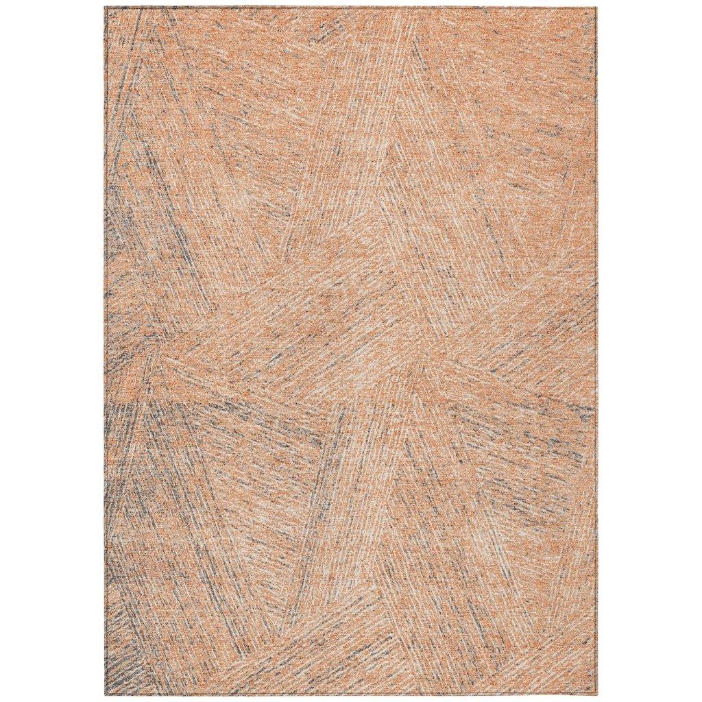Terra Peach Washable Indoor-Outdoor Rug