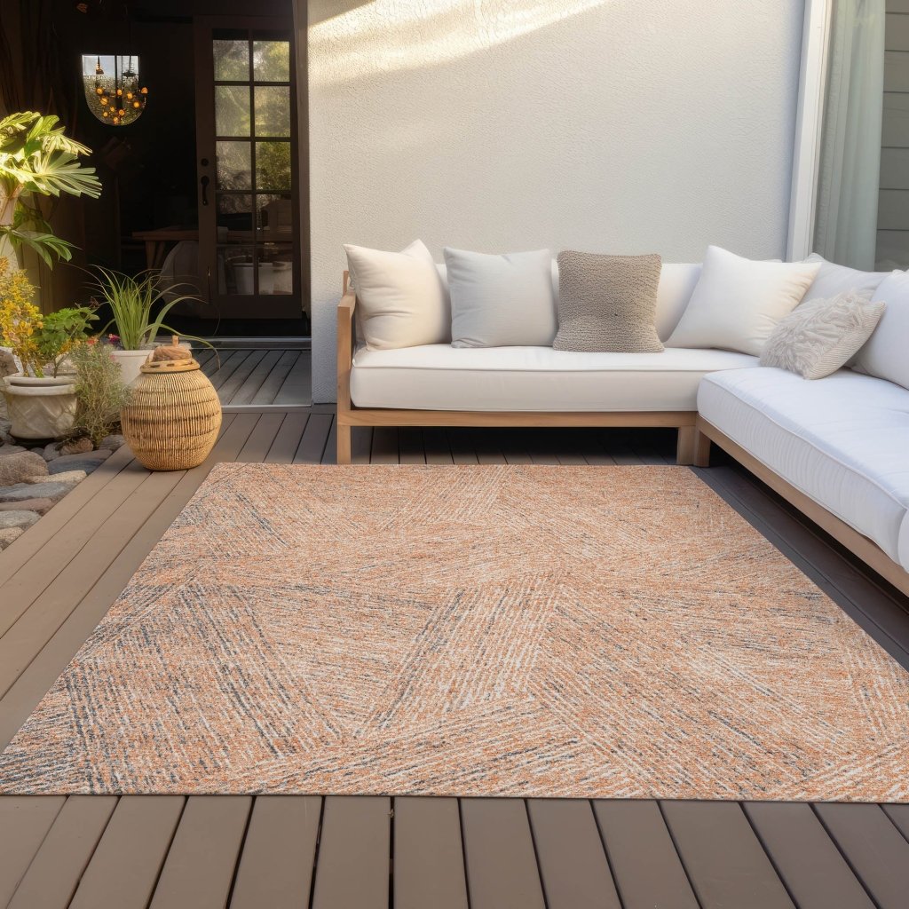 Terra Peach Washable Indoor - Outdoor Rug - LOOMLAN - LOOMLAN Rugs - Outdoor Rugs