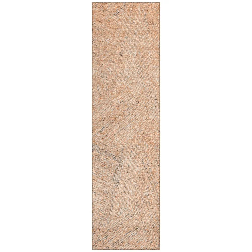 Terra Peach Washable Indoor-Outdoor Rug