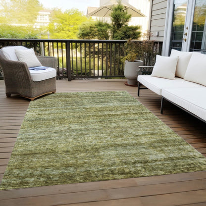 LOOMLAN Rugs Terrae Green Washable Indoor-Outdoor Rug