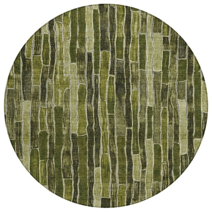 LOOMLAN Rugs Terrona Green Washable Indoor-Outdoor Rug