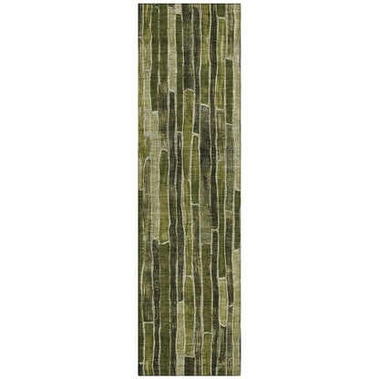 LOOMLAN Rugs Terrona Green Washable Indoor-Outdoor Rug
