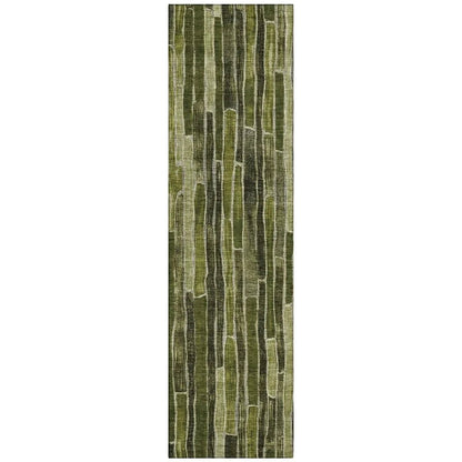 LOOMLAN Rugs Terrona Green Washable Indoor-Outdoor Rug