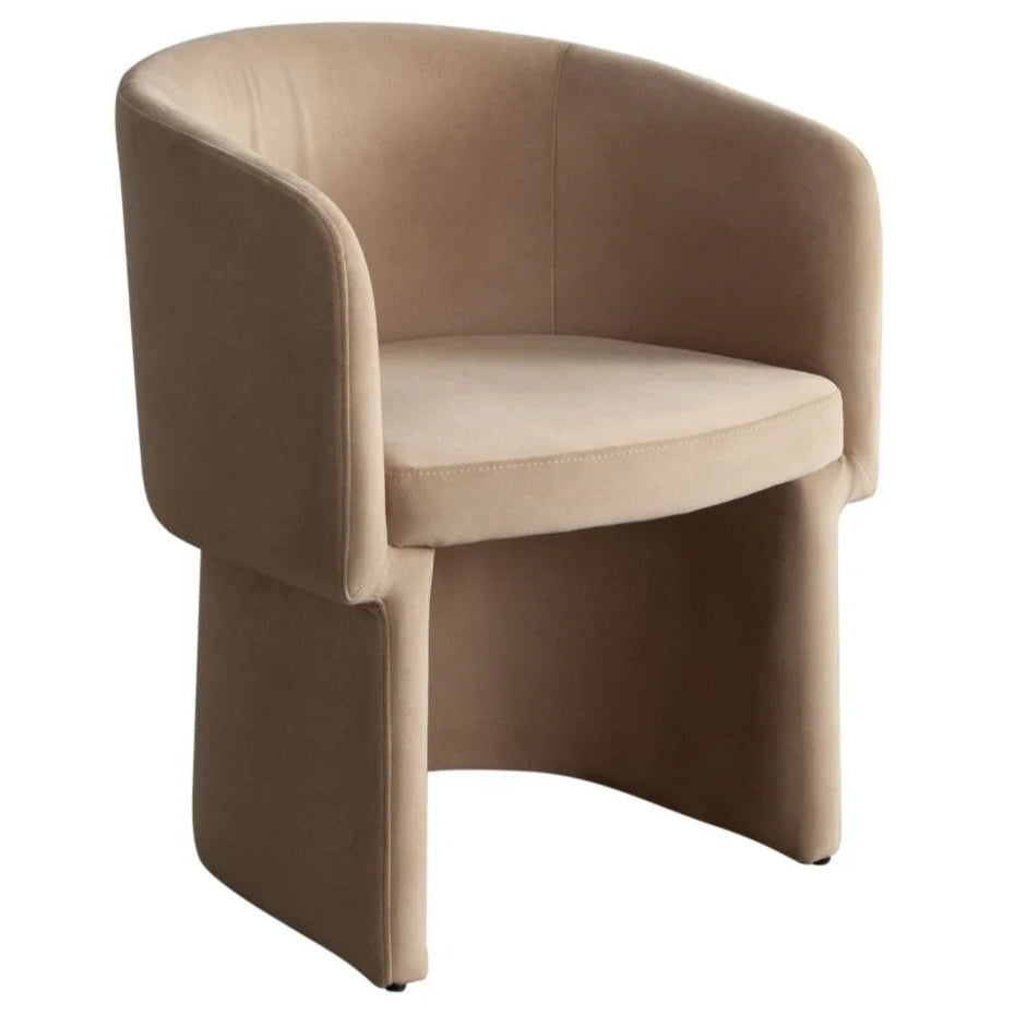 Tess Performance Velvet Modern Dining Chair - LOOMLAN - Diamond Sofa - Dining Chairs
