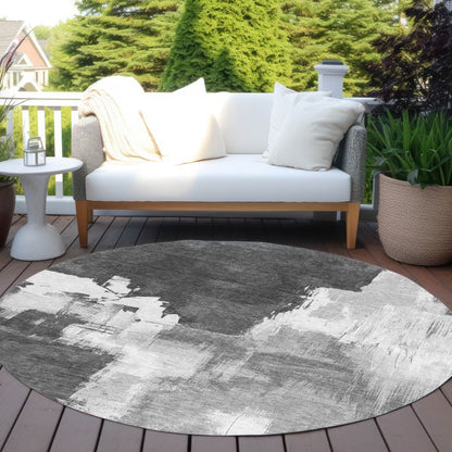 LOOMLAN Rugs Tethira Gray Washable Indoor-Outdoor Rug