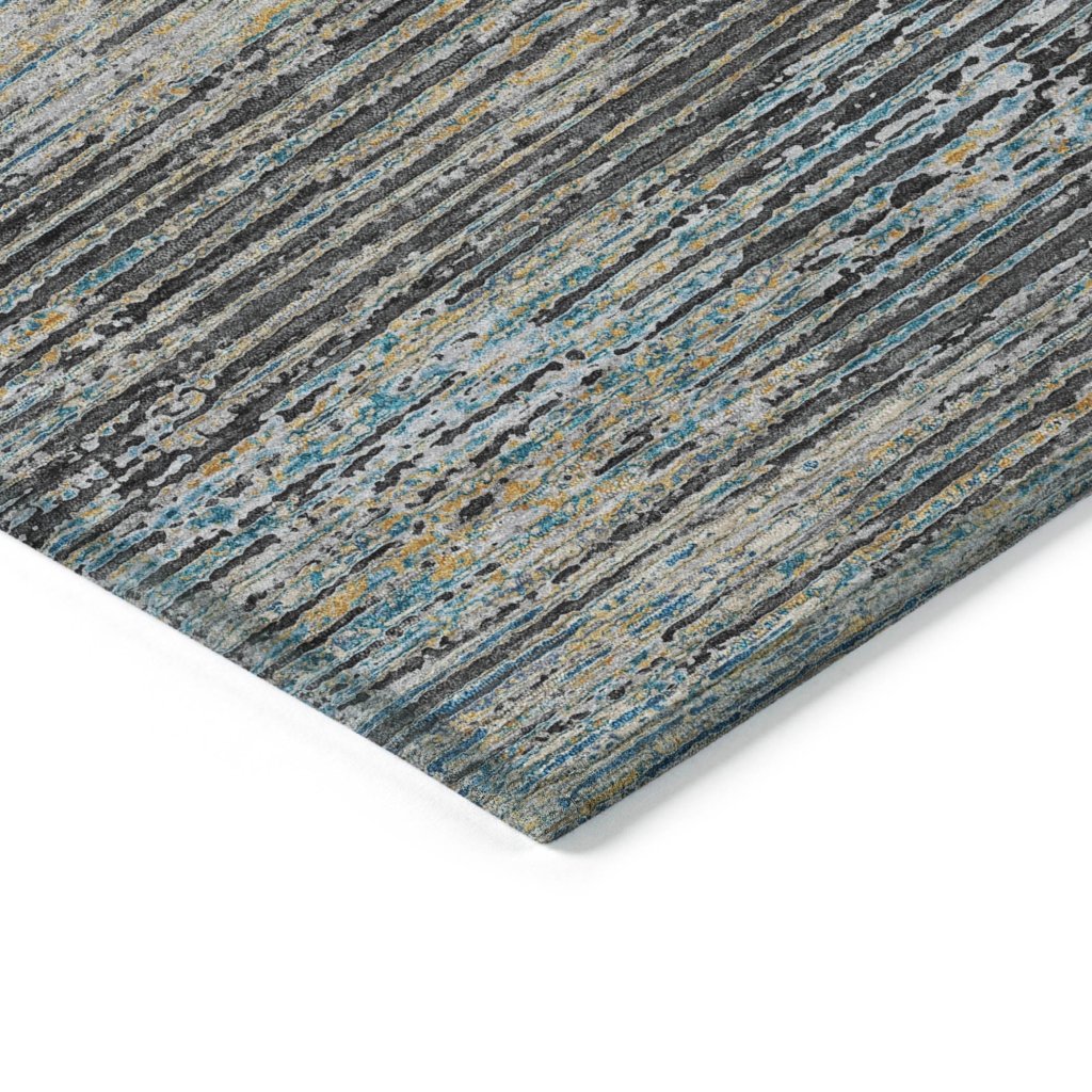 LOOMLAN Rugs Teya Gray Washable Indoor-Outdoor Rug