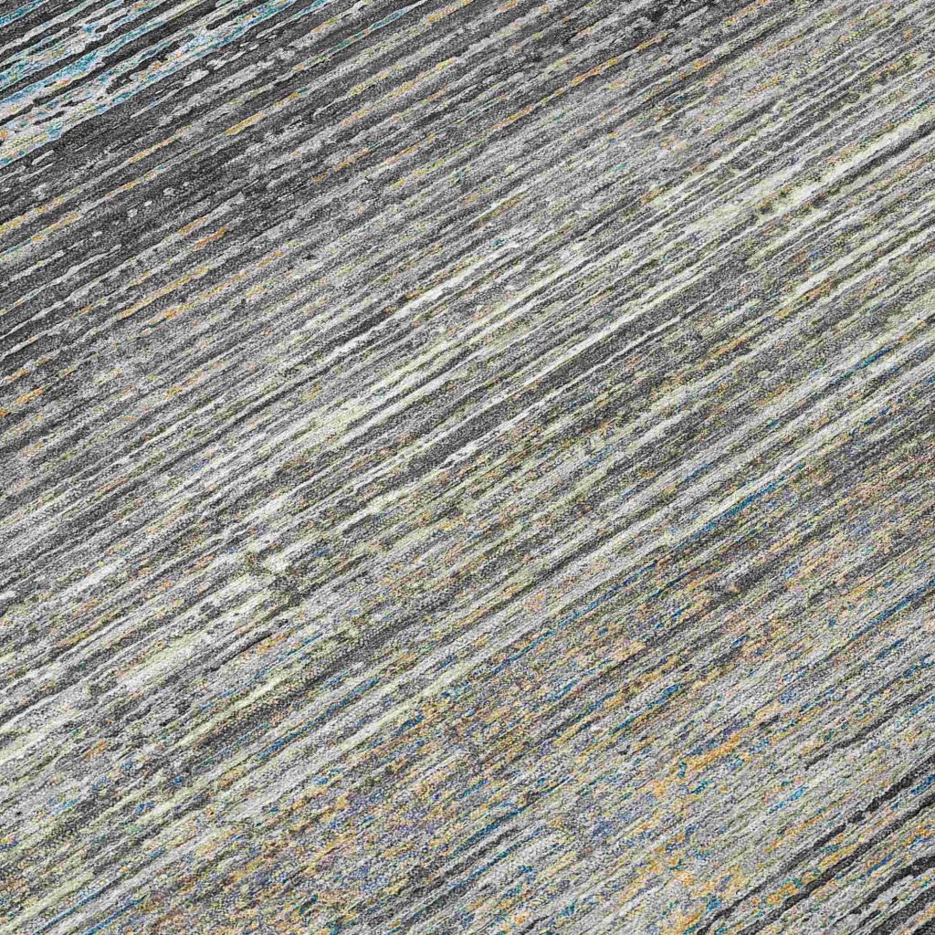 LOOMLAN Rugs Teya Gray Washable Indoor-Outdoor Rug