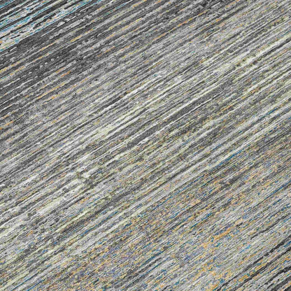 LOOMLAN Rugs Teya Gray Washable Indoor-Outdoor Rug
