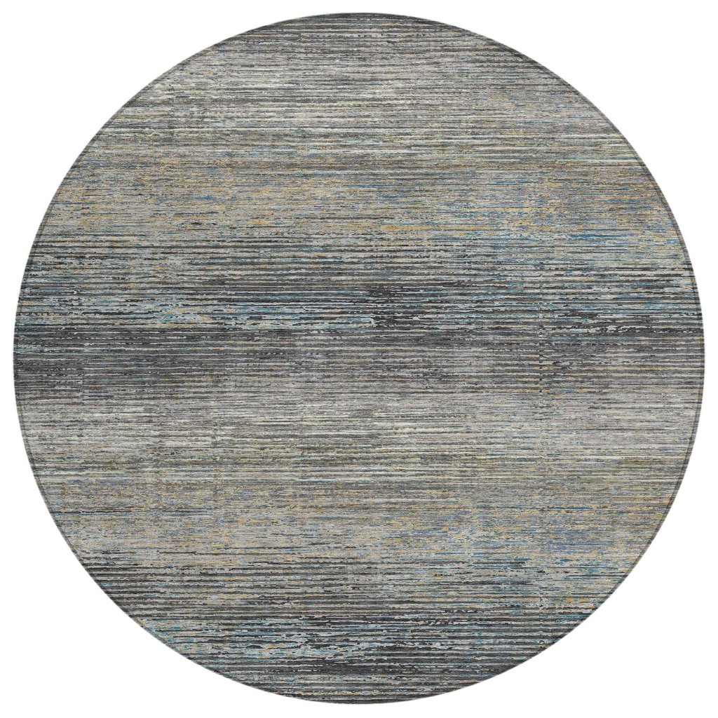 LOOMLAN Rugs Teya Gray Washable Indoor-Outdoor Rug