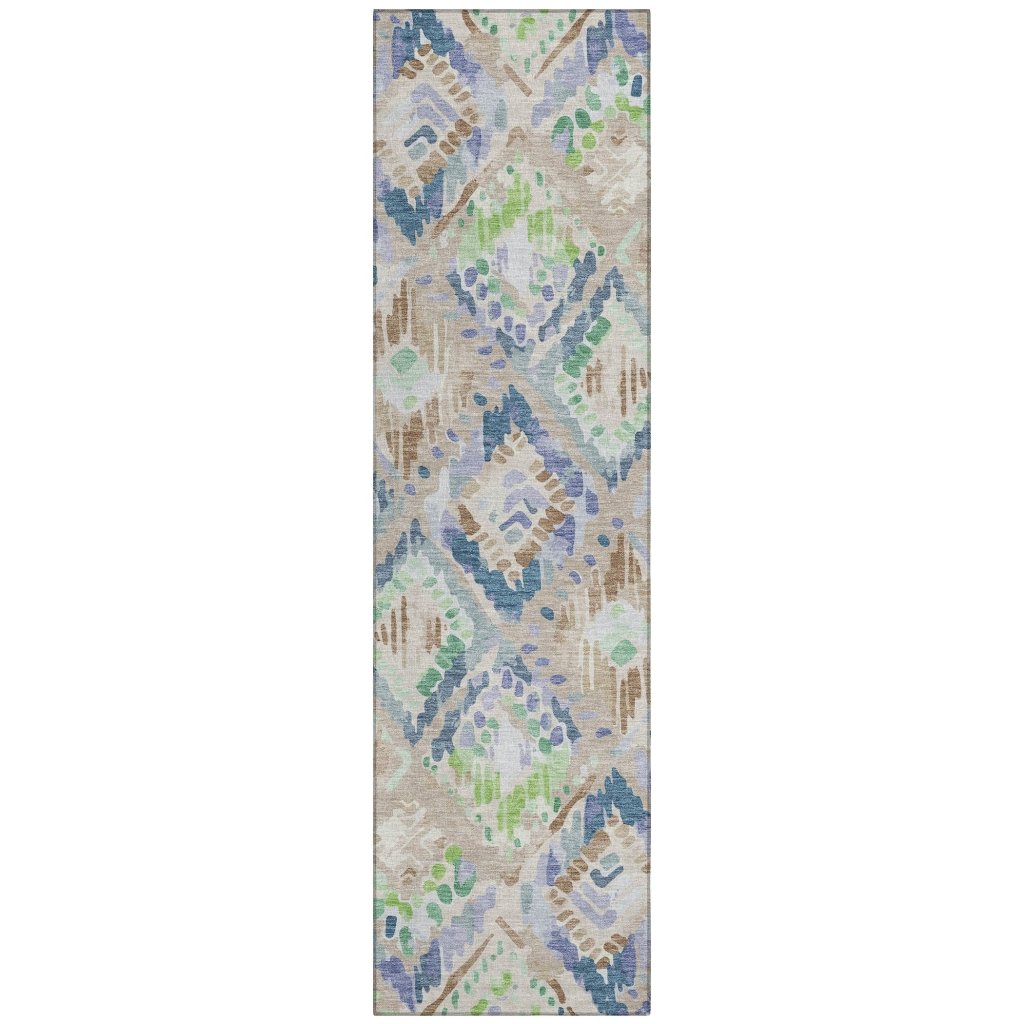 LOOMLAN Rugs Thalara Brown Washable Indoor-Outdoor Rug