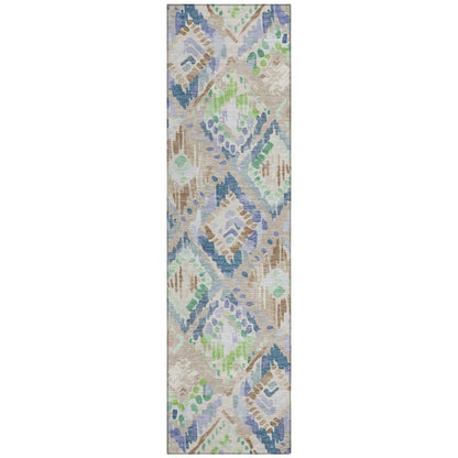 LOOMLAN Rugs Thalara Brown Washable Indoor-Outdoor Rug