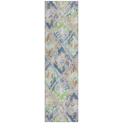 LOOMLAN Rugs Thalara Brown Washable Indoor-Outdoor Rug