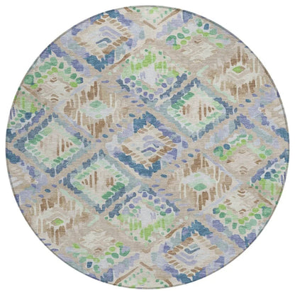 LOOMLAN Rugs Thalara Brown Washable Indoor-Outdoor Rug