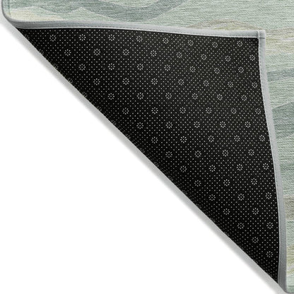 LOOMLAN Rugs Thalvyn Green Washable Indoor-Outdoor Rug