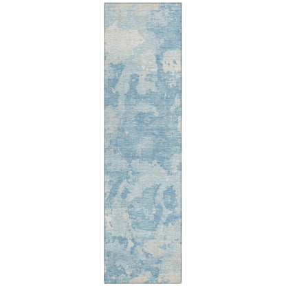 LOOMLAN Rugs Tharne Blue Washable Indoor-Outdoor Rug