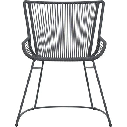 Seasonal Living The Dane Dining Arm Chair 2PC Dark Gray Patio Dining