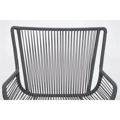 Seasonal Living The Dane Dining Arm Chair 2PC Dark Gray Patio Dining