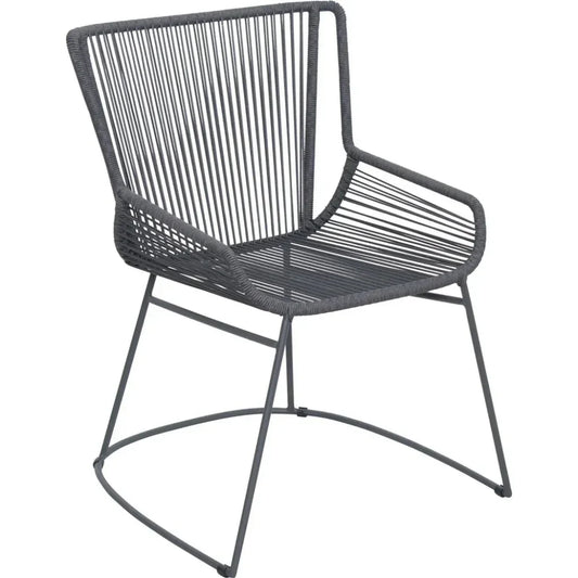 Seasonal Living The Dane Dining Arm Chair 2PC Dark Gray Patio Dining