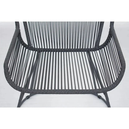 Seasonal Living The Dane Dining Arm Chair 2PC Dark Gray Patio Dining
