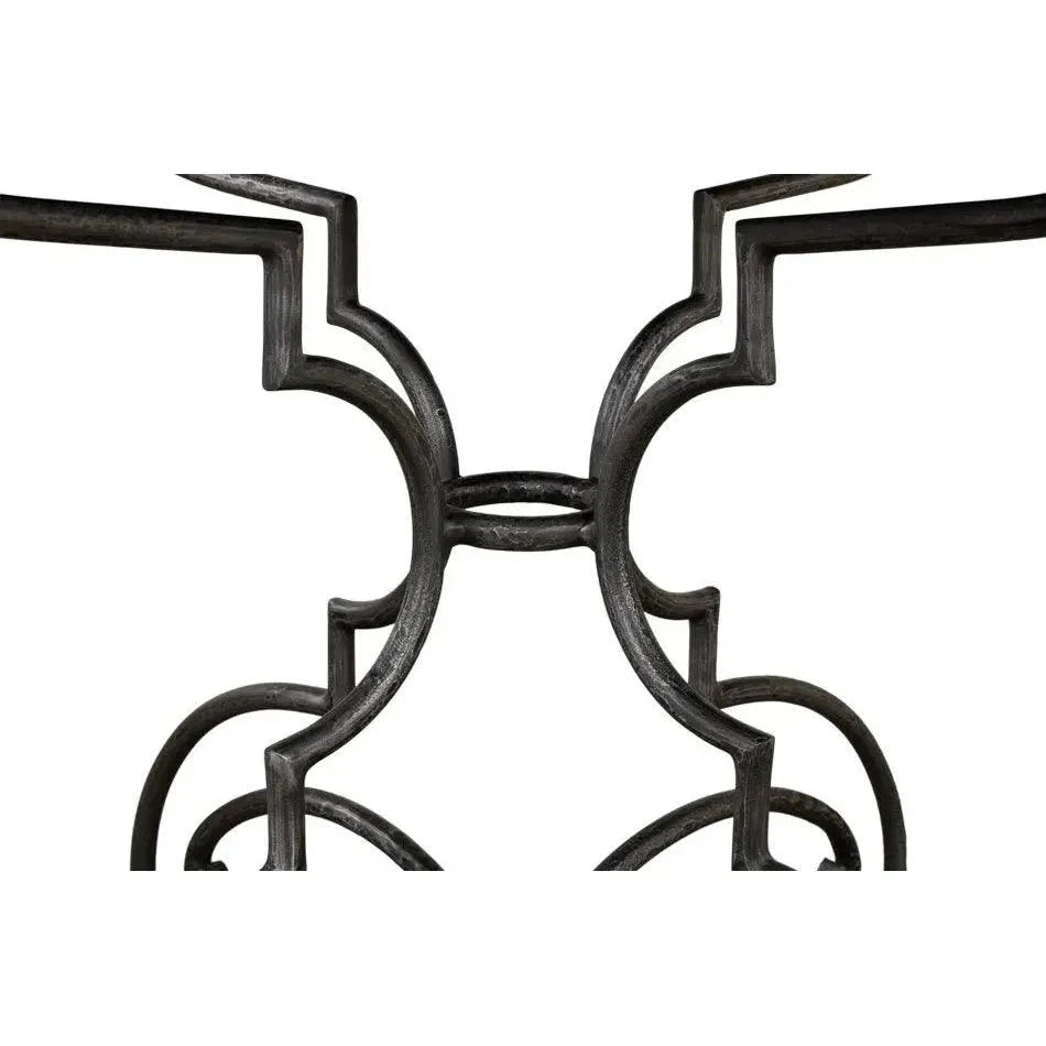 The French Iron & Marble Round Bistro Table - LOOMLAN - Sarreid - Dining Tables