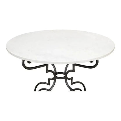 The French Iron & Marble Round Bistro Table - LOOMLAN - Sarreid - Dining Tables