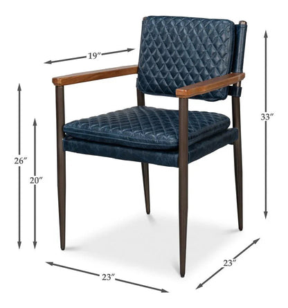 Sarreid The Harley Leather Dining Chair