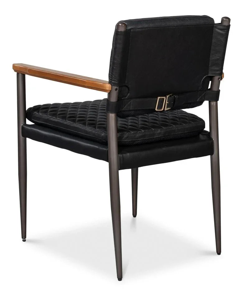 Sarreid The Harley Leather Dining Chair