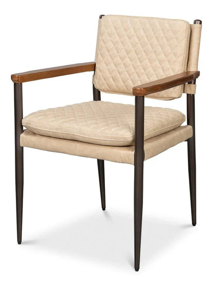 Sarreid The Harley Leather Dining Chair