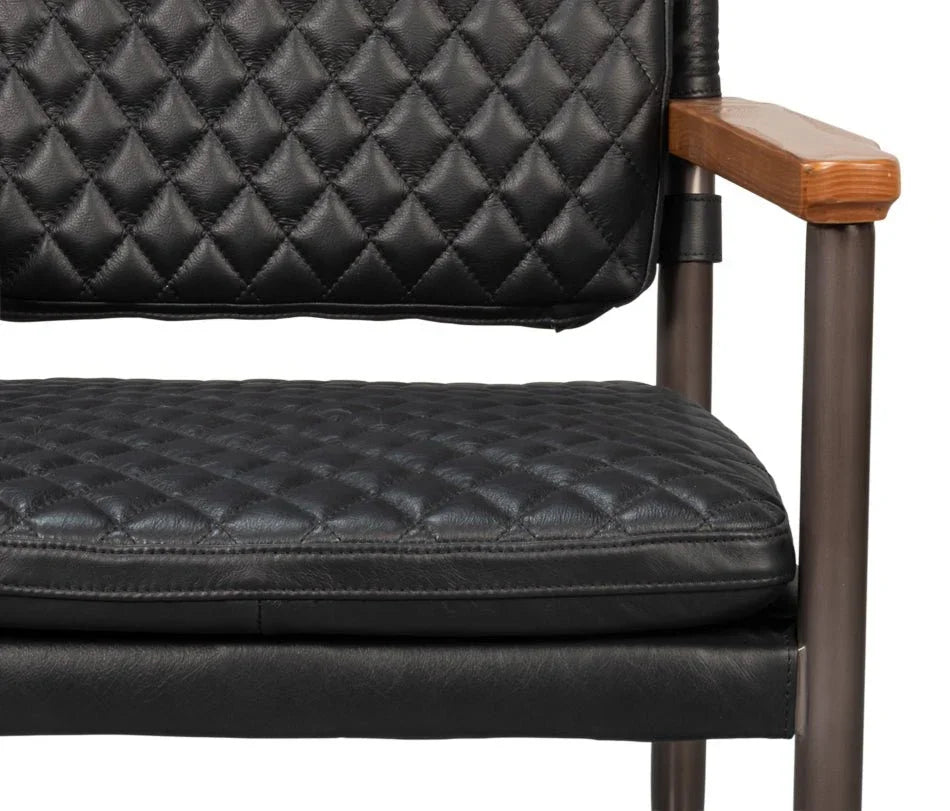 Sarreid The Harley Leather Dining Chair