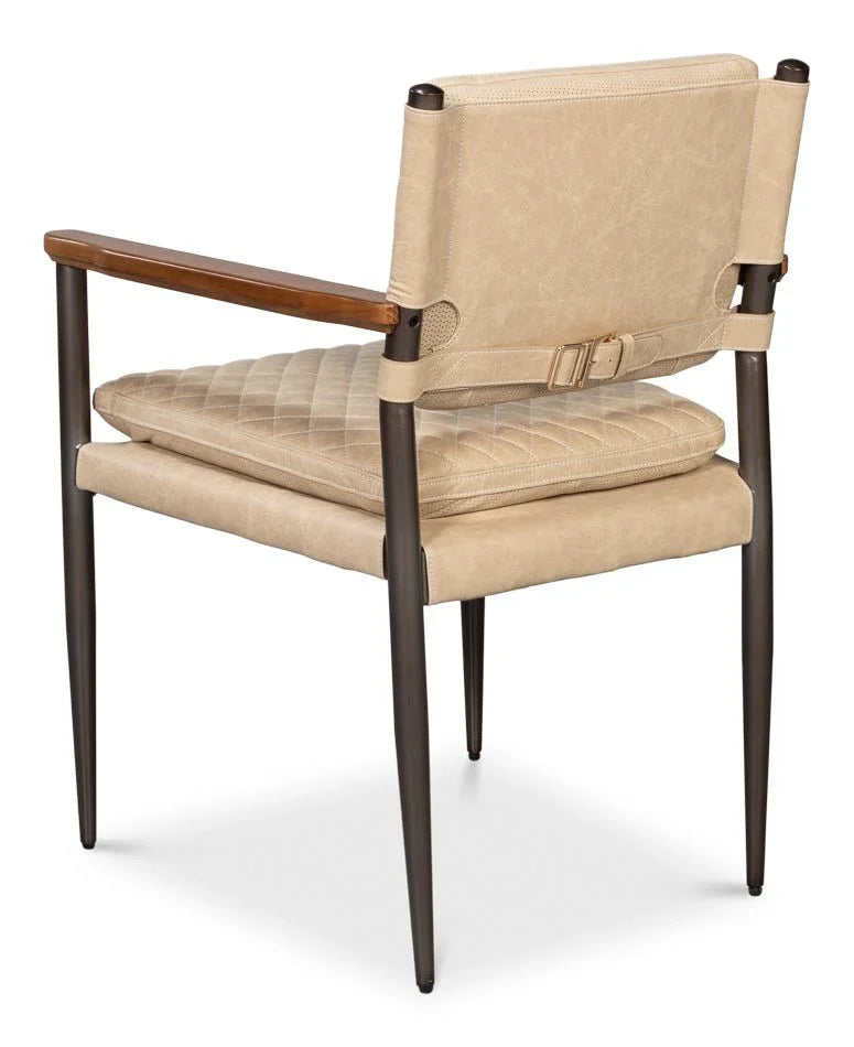Sarreid The Harley Leather Dining Chair